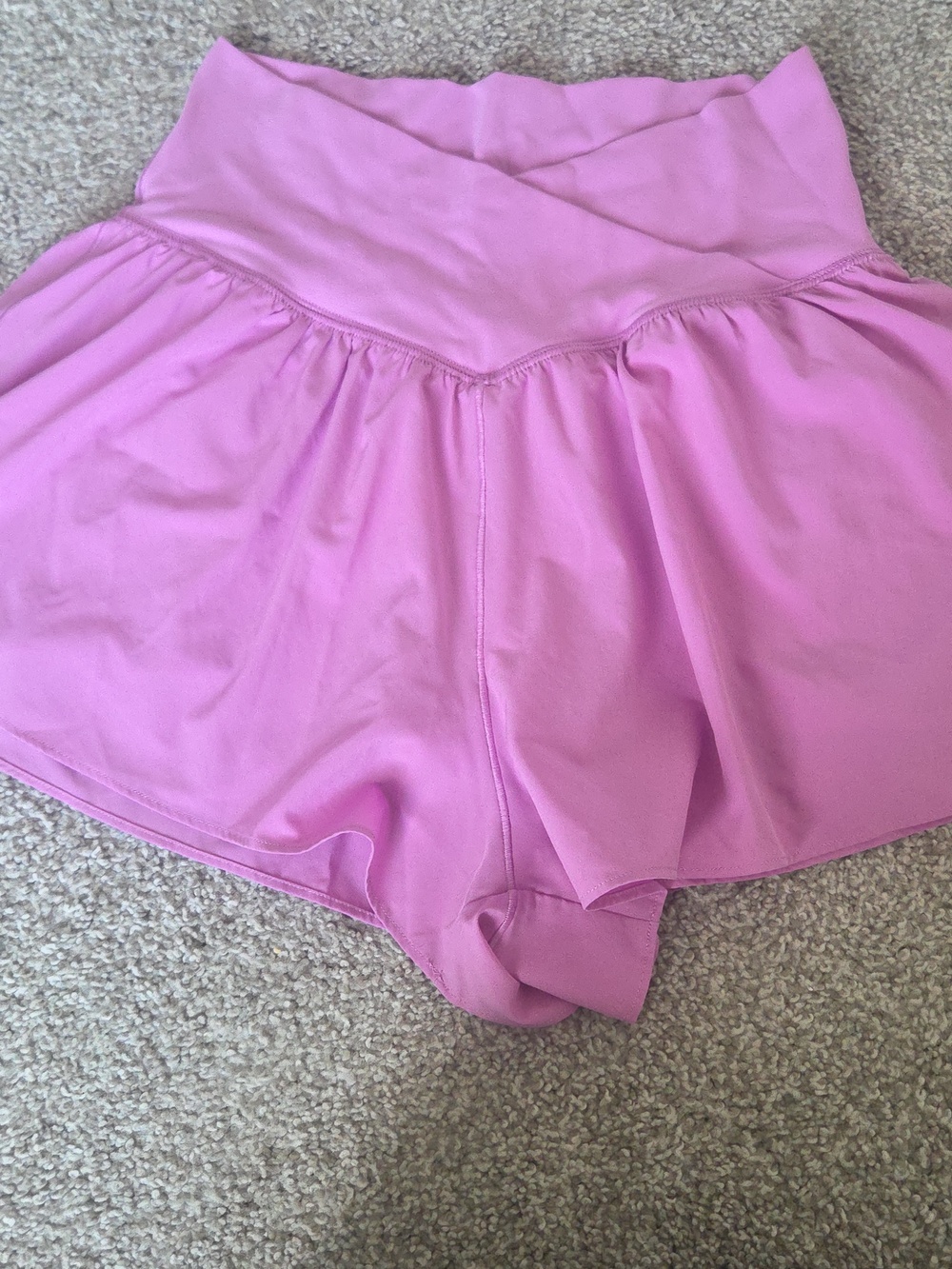 Aerie Offline Real Me Crossover Flowy Shorts Lilac Pink Purple Size Small